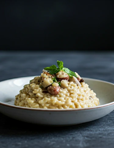Risotto met Winterpeen, Oesterzwam en Parmezaanse Kaas