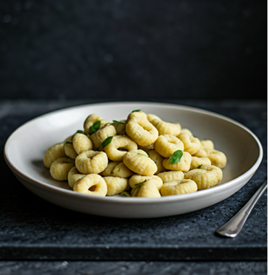 Gnocchi met zwarte knoflook en oesterzwammen.png