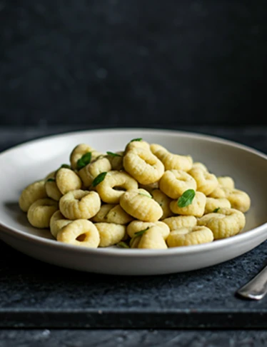 Gnocchi met Zwarte Knoflook en Oesterzwammen
